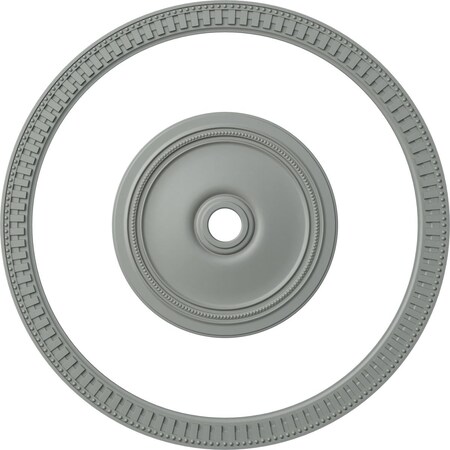 Ekena Millwork 47-in. OD x 40 1/2-in. ID Ceiling Ring with 24-in. OD Ceiling Medallion Diane Accent Kit CRM47DT24DI